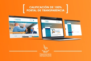 DEPARTAMENTO AEROPORTUARIO OBTIENE CALIFICACIÓN DE 100% EN PORTAL DE TRANSPARENCIA
